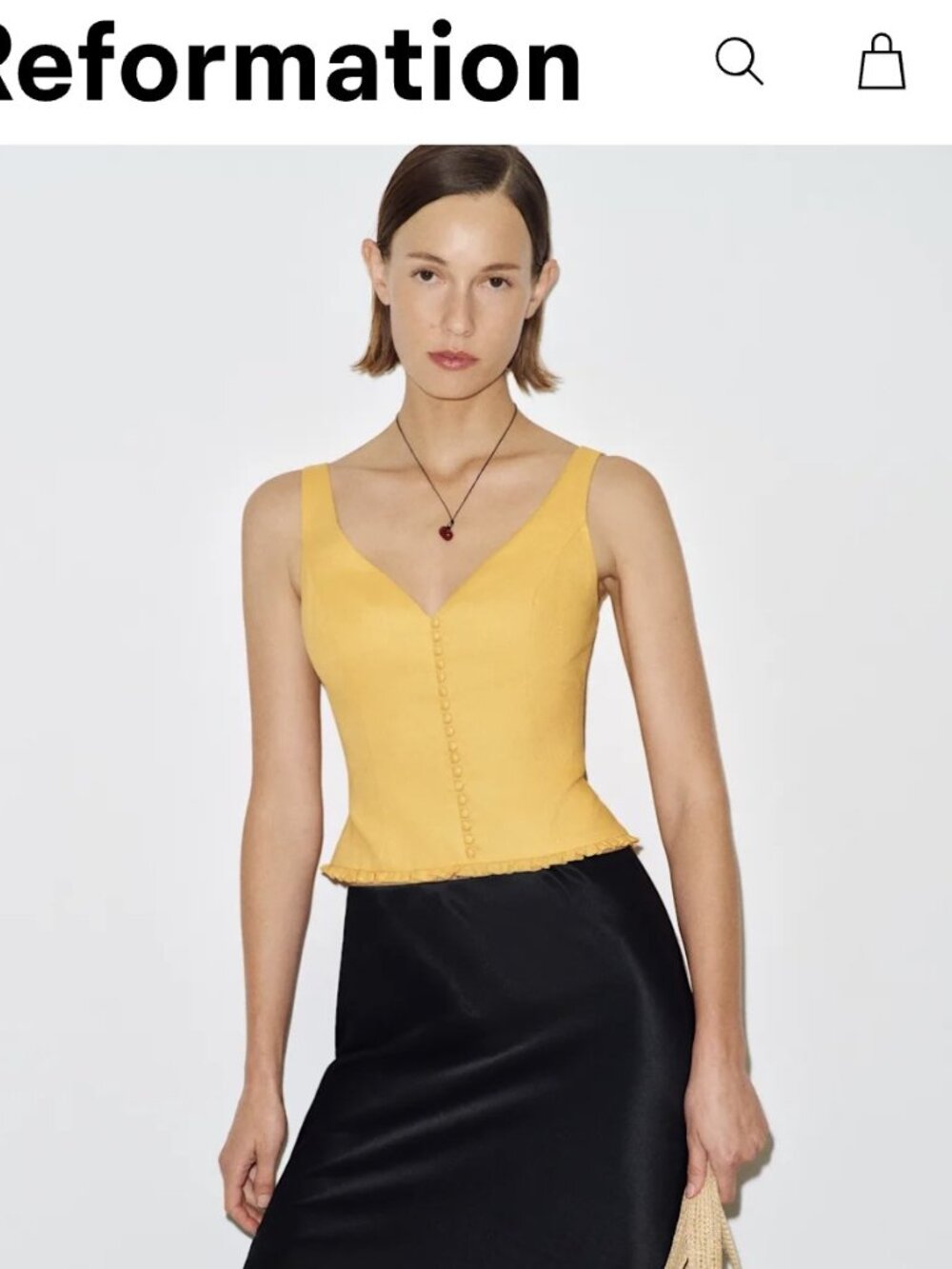 NWT Reformation Flicka Linen Top
